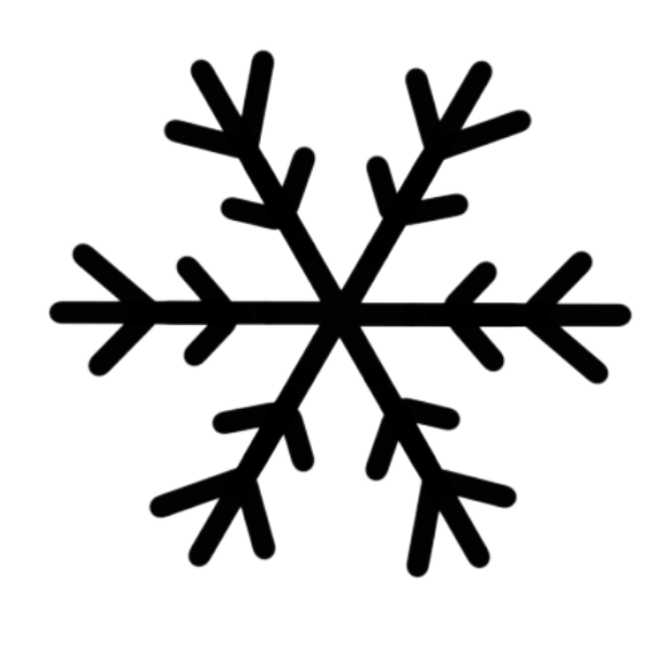 Winter, Schneeflocke Icon, Png auf transparentem Hintergrund